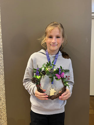 Kleurrijke krans maken