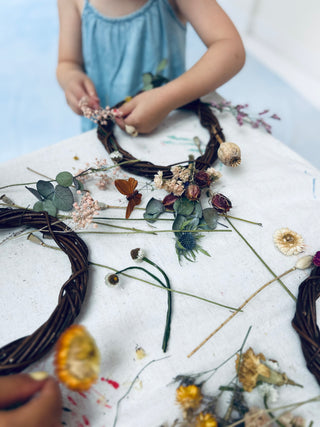 Ouder & Kind: Blomsterkrans Herfst Kransen maken met natuurlijke materialen